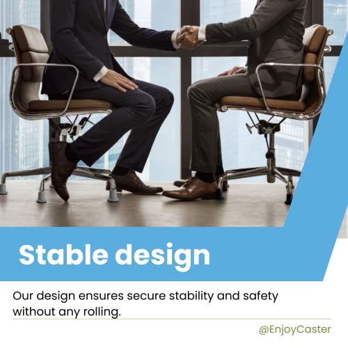 Enjoy Caster | 2.5 Inch Office Chair Casters for Herman Miller Aeron Steelcase Leap Chair | Dual Injection Polyurethane Wheels for Hardwood Floors | Universal Stem Size 7/16 Chairs (6506BUB-23)