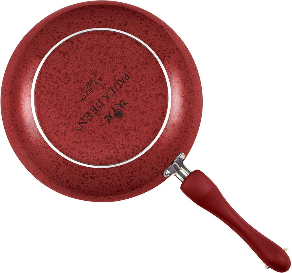 Paula Deen Signature Porcelain 15-Piece Nonstick Cookware Set, Red/Black