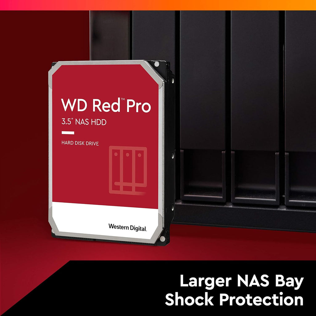 Western Digital 4TB WD Red Pro NAS Internal Hard Drive HDD - 7200 RPM, SATA 6 Gb/s, CMR, 256 MB Cache, 3.5 - WD4003FFBX