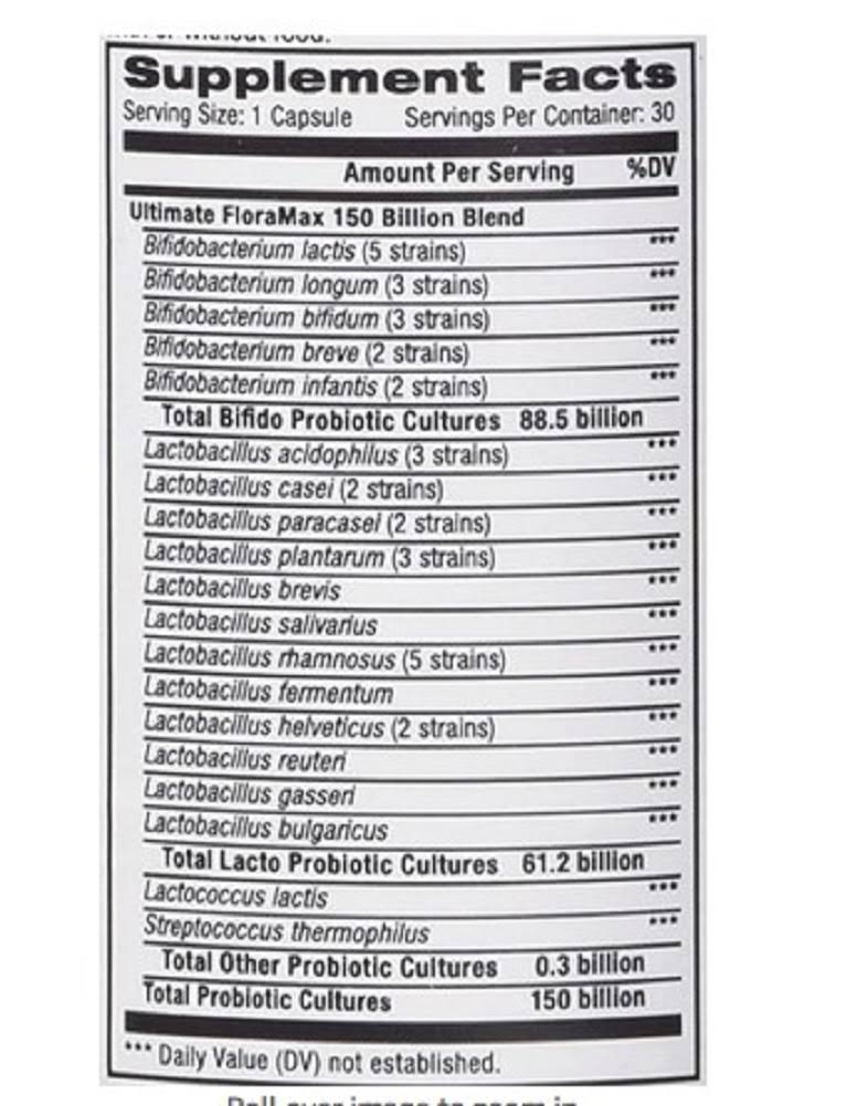 Advanced Naturals Ultimate FloraMax 150 Billion 30