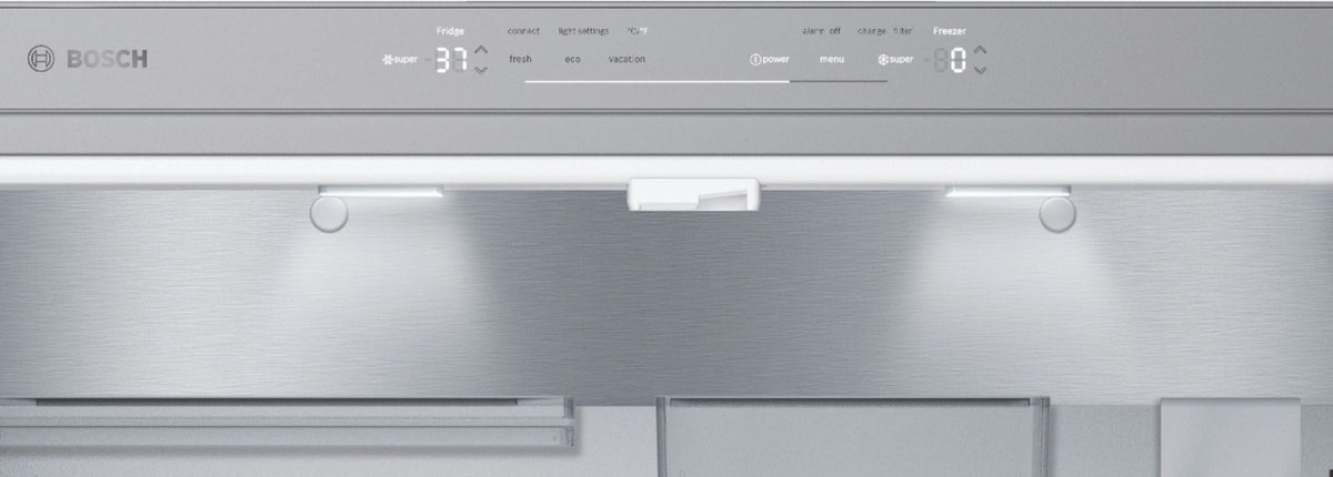 Bosch - 800 Series 21 Cu. Ft. French Door Counter-Depth Smart Refrigerator - Stainless steel