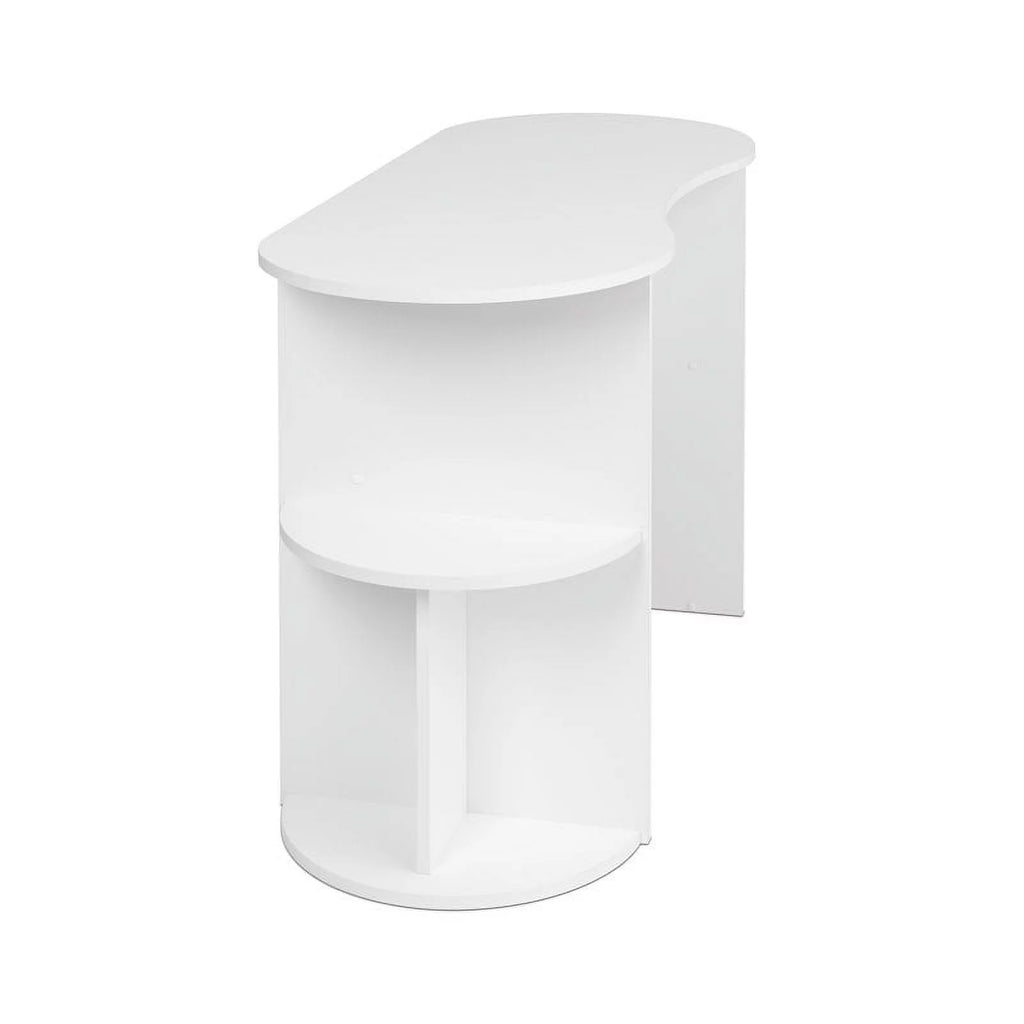 Pemberly Row Compact Student Desk with Storage in White