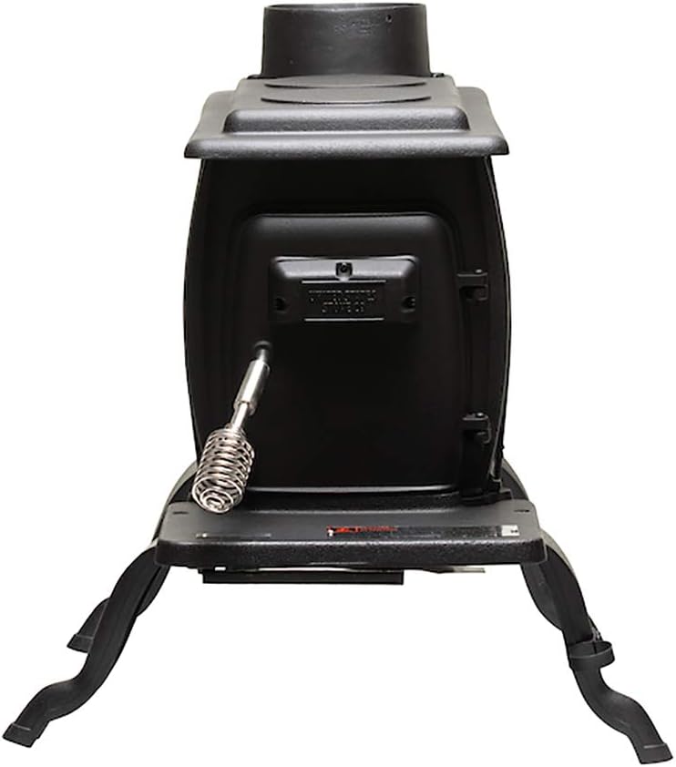 US Stove US1269E 900 Sq. Ft. Log Wood Cast Iron Stove, Black