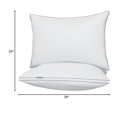 viewstar Bed Pillows King Size Set of 2, Hotel Quality, Down Alternative Big Pillow for Back, Stomach or Side Sleepers, Firm