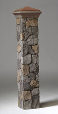 Deckorators Gray Fieldstone Post Cover - 53x22 128239