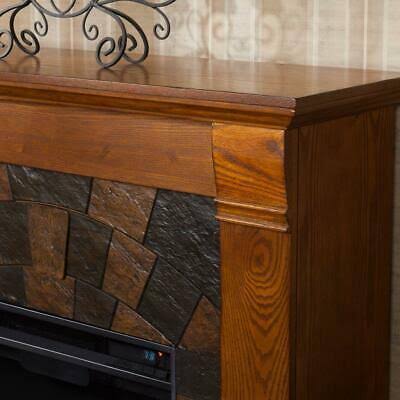 Jamestown 45.5 in. W Electric Fireplace in Salem Antique Oak