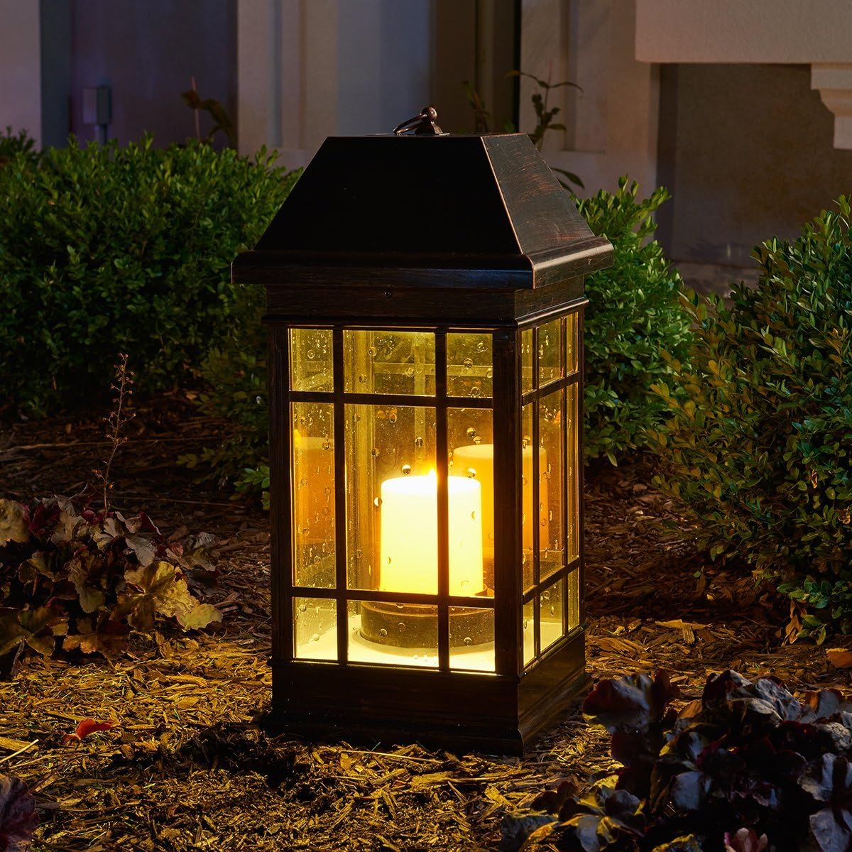 Smart Solar 3900KR1 San Rafael Estate Style Solar Lantern, 22-Inch, Antique-Bronze