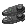 Motorcycle Bluetooth Headset V5.2 with Music Sharing, 2-Way Motorcycle Helmet Bluetooth with IP67 Waterproof, Motorcycle Communication Systems with Hi-FI Speakers for ATV/Snowmobile/Ski, 2 Pack