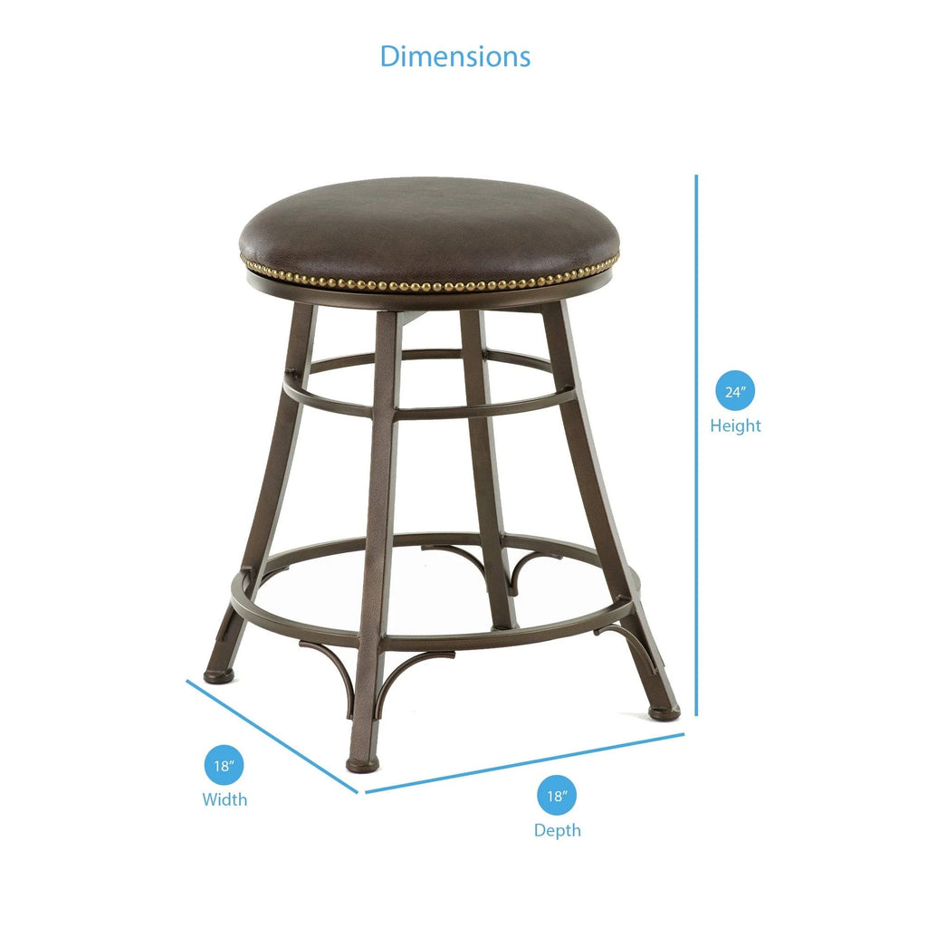 Copper Grove Tejeda Backless 24-inch Metal Swivel Stool (Bar Stool - Brown)