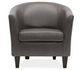 Real Living - WINDKO Gray Faux Leather Tub Chair