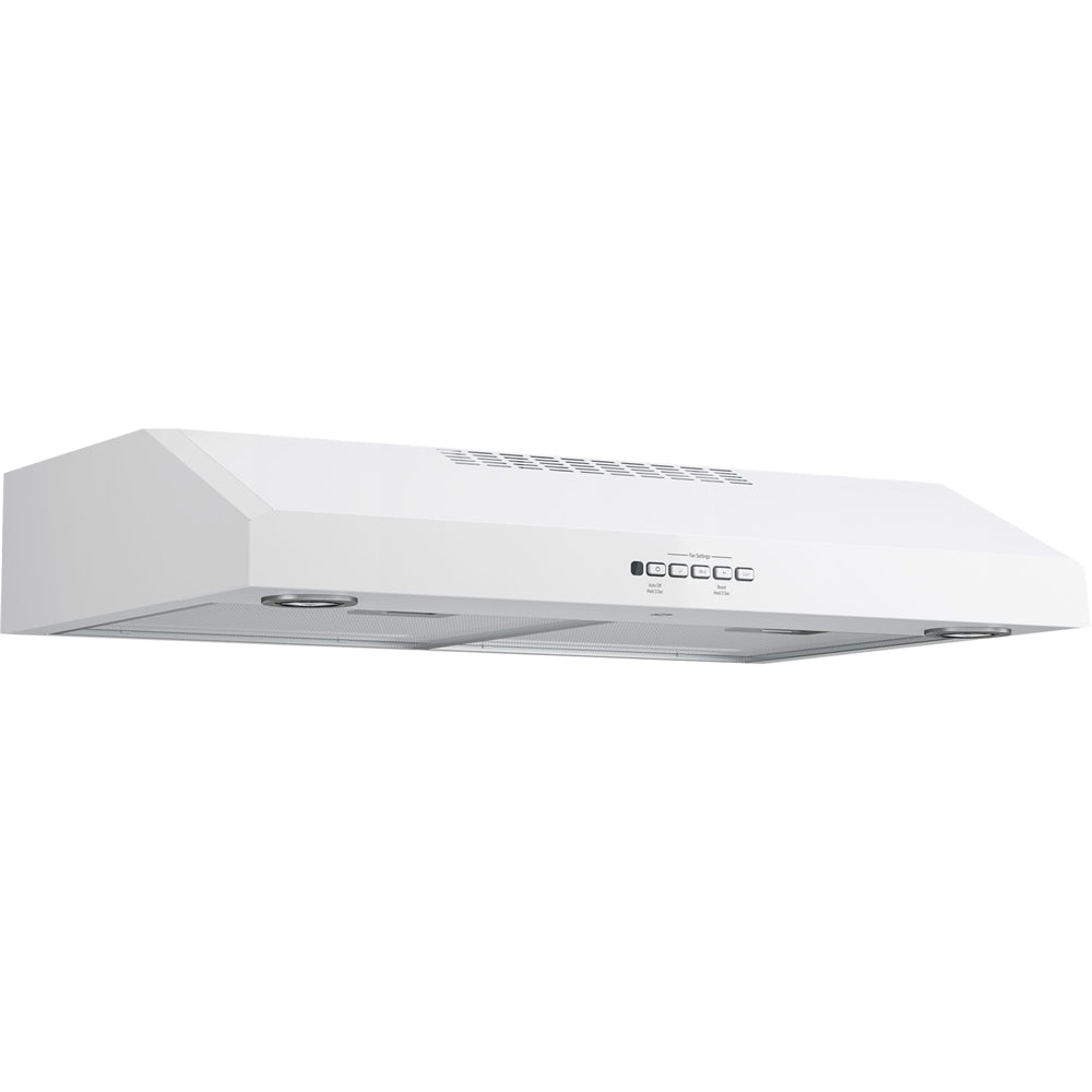 GE - 30 Convertible Range Hood - White on white