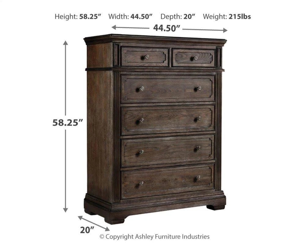 Mikalene - Brown Metallic - Six Drawer Chest B737-46