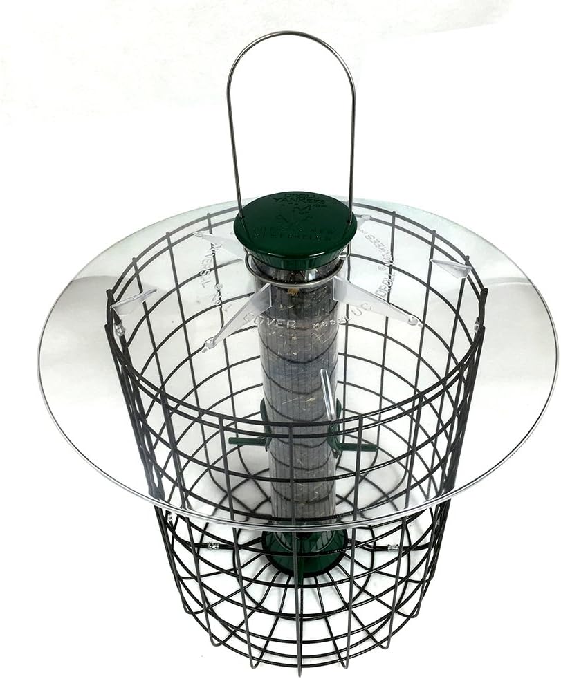 Droll Yankees 344305 Squirrel Proof, Caged Sunflower Bird Feeder, 20-Inch, Black