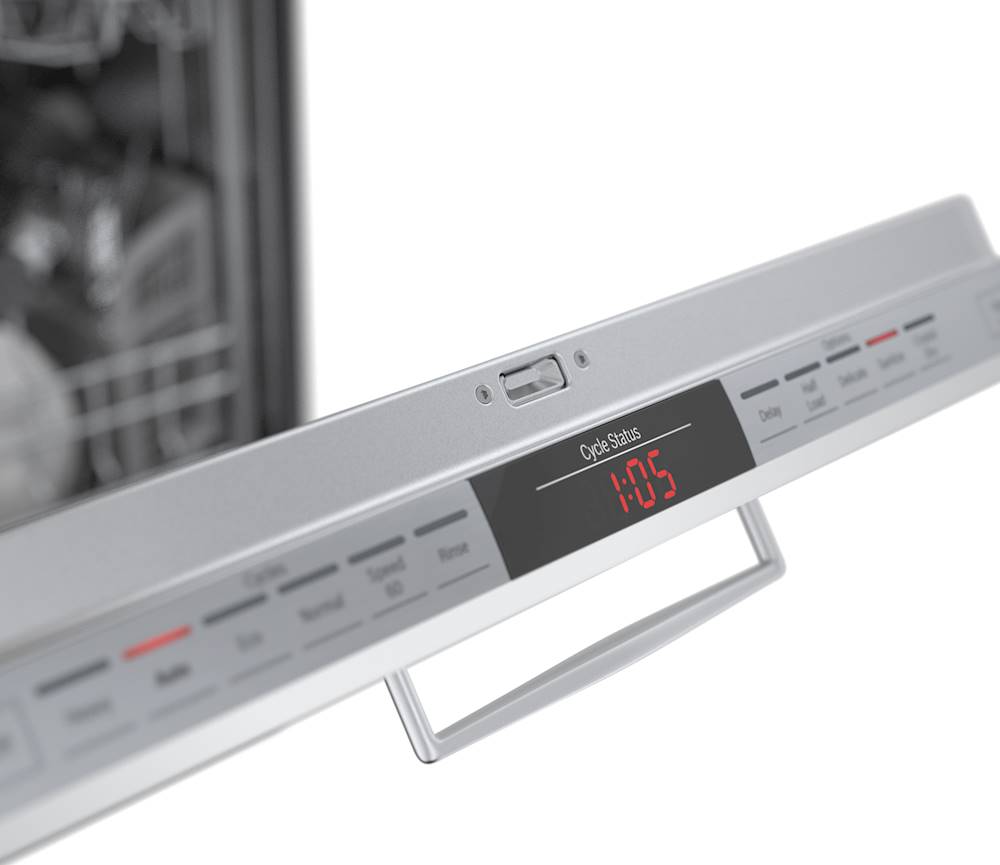 Bosch - 800 Series 24 Top Control Built-In Dishwasher with CrystalDry, Stainless Steel Tub, 3rd Rack, 42 dBa - Custom Panel Ready