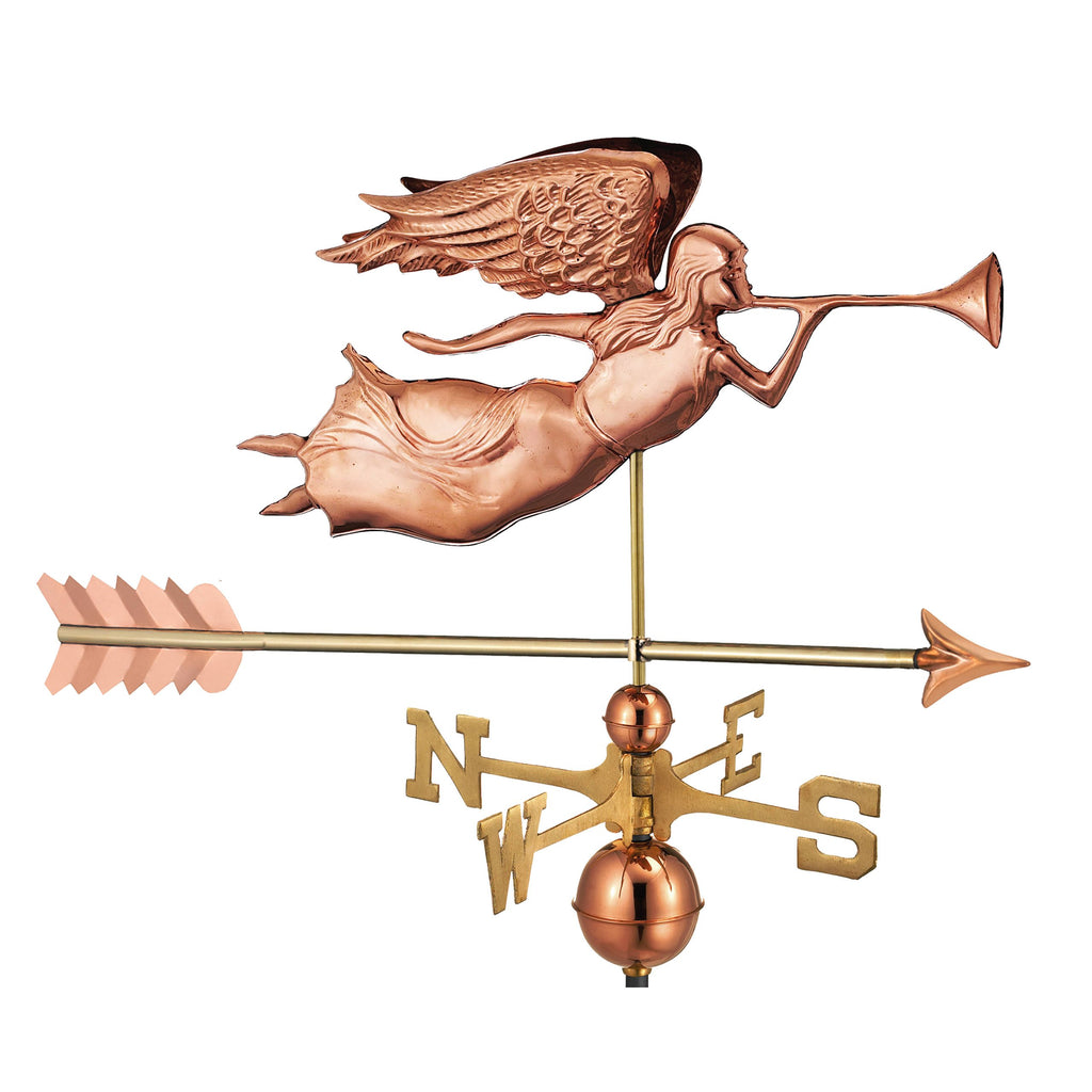 Good Directions Angel with Arrow Weathervane - Pure Copper