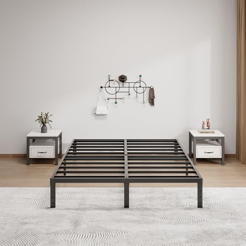 Metal Bed Frame Full Size - 14 Inch Heavy-Duty Full Platform Bed Frame No Box Spring Needed, Easy Assembly, Noise-Free, Sturdy Mattress Foundation, Underbed Storage Space