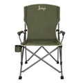 Slumberjack Glacier Basin XXL Hard Arm Adult Quad Chair, with Oversized Frame, Green