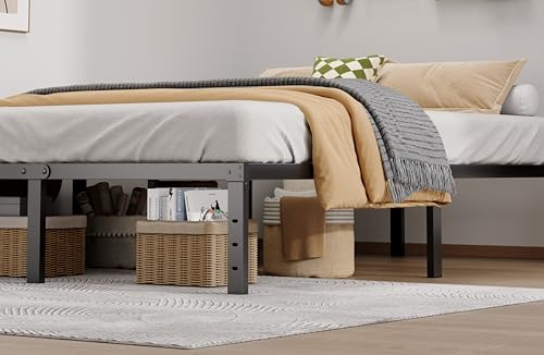 Metal Bed Frame Full Size - 14 Inch Heavy-Duty Full Platform Bed Frame No Box Spring Needed, Easy Assembly, Noise-Free, Sturdy Mattress Foundation, Underbed Storage Space