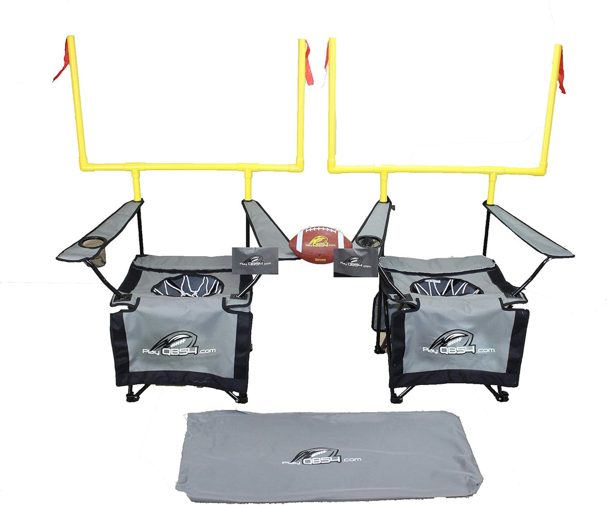 QB54 - The Ultimate Football Yard Game Set, Outdoor Football Toss for Tailgating, Backyard, Beach, Park, Tournaments, Sports Training, Score Touchdowns, Kick Field Goals