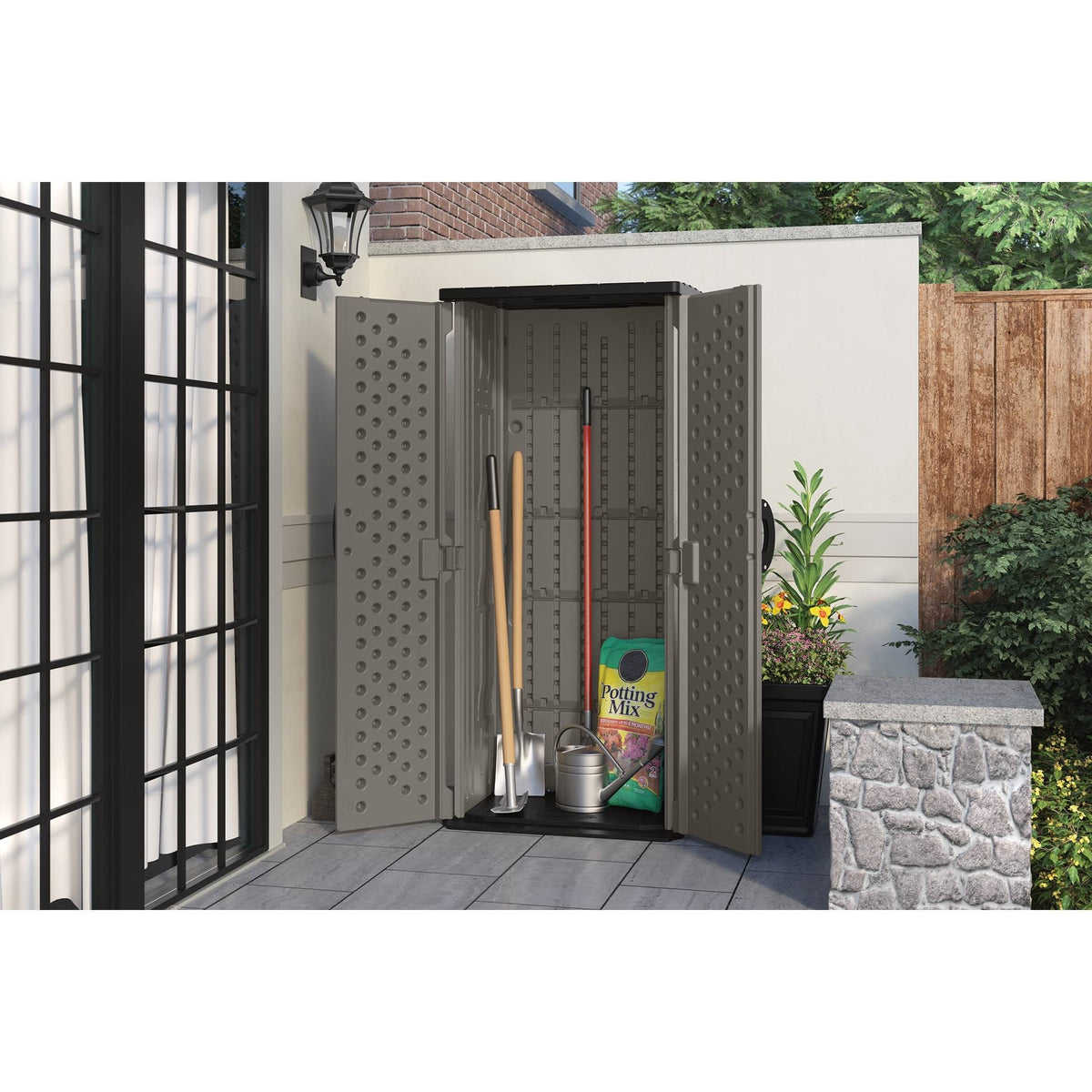 Vertical Storage Shed Suncast, Gray