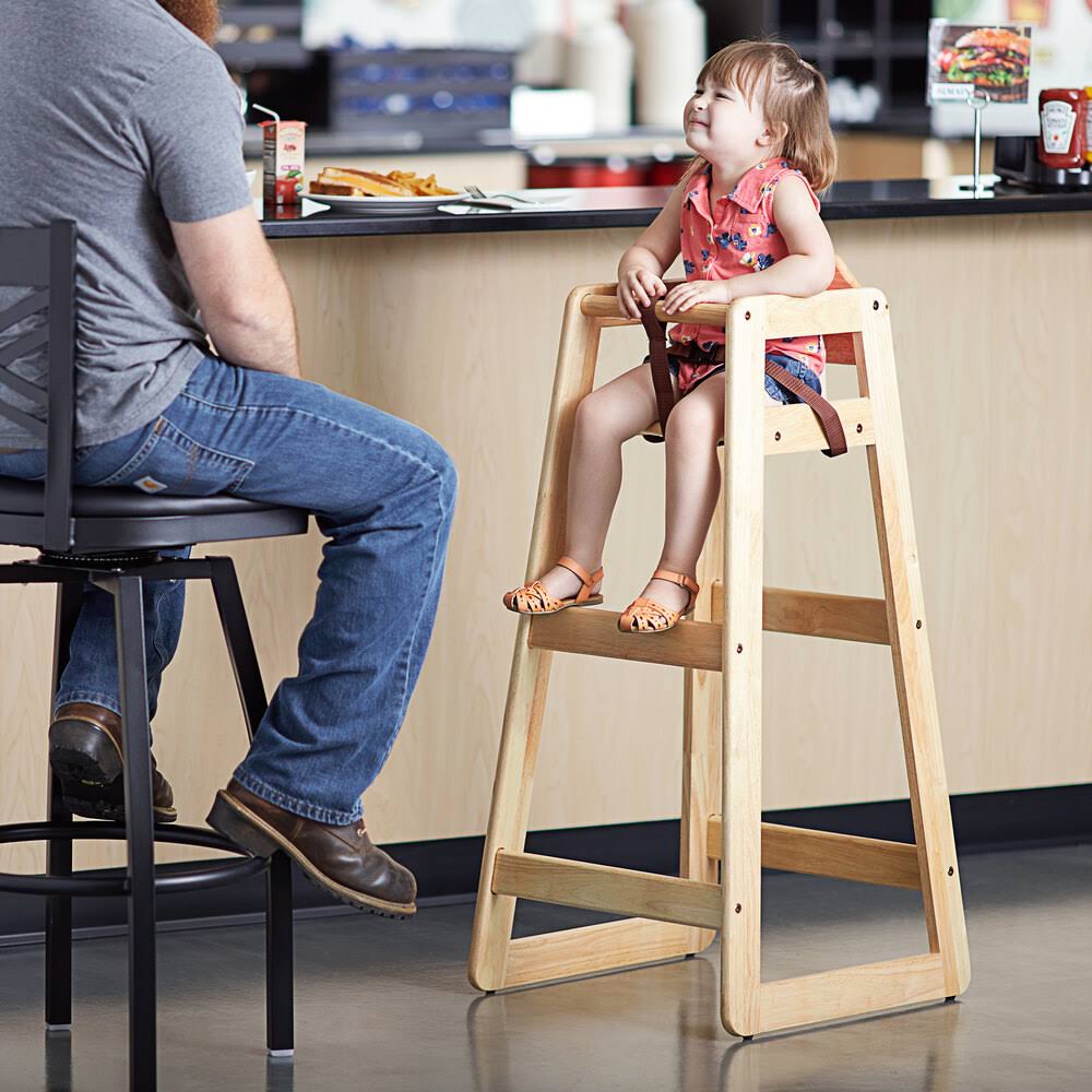 Winco CHH-601 Wooden Pub Height High Chair 41x22