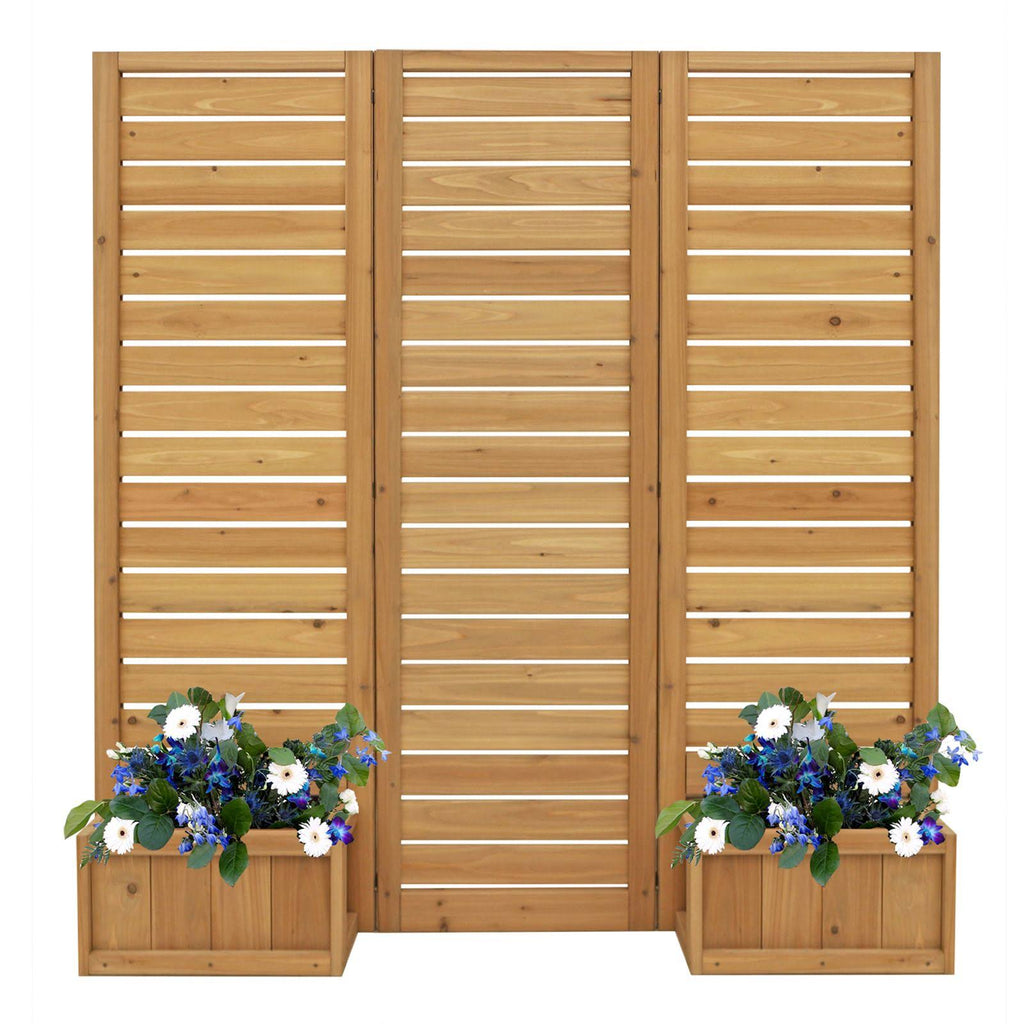 Yardistry Fusion Privacy Screen with Planters
