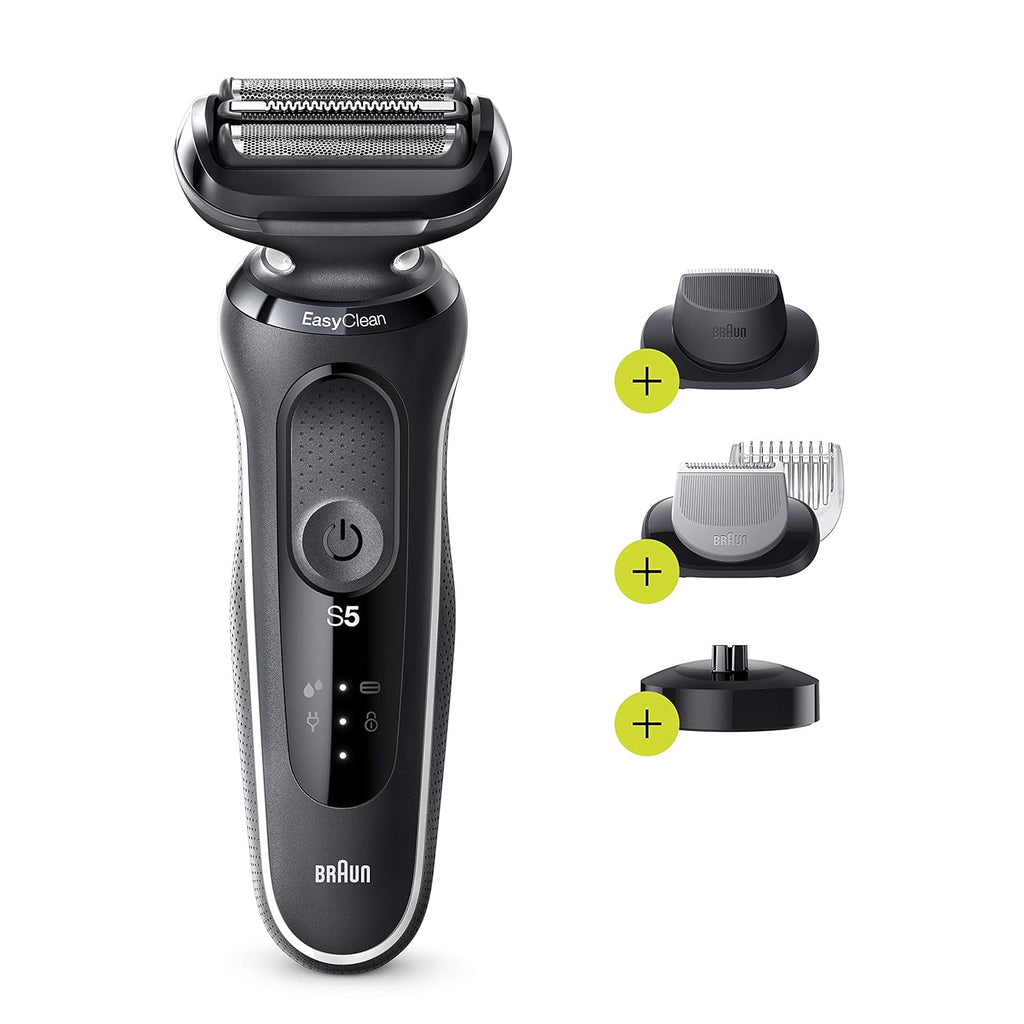 Braun Electric Razor for Men, Series 5 5018s Electric Foil Shaver with Precision Beard Trimmer, Rechargeable, Wet & Dry with EasyClean