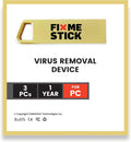 FixMeStick Gold Computer Virus Removal Stick for Windows PCs - Unlimited Use on Up to 3 Laptops or Desktops for 1 Year - Works with Your Antivirus