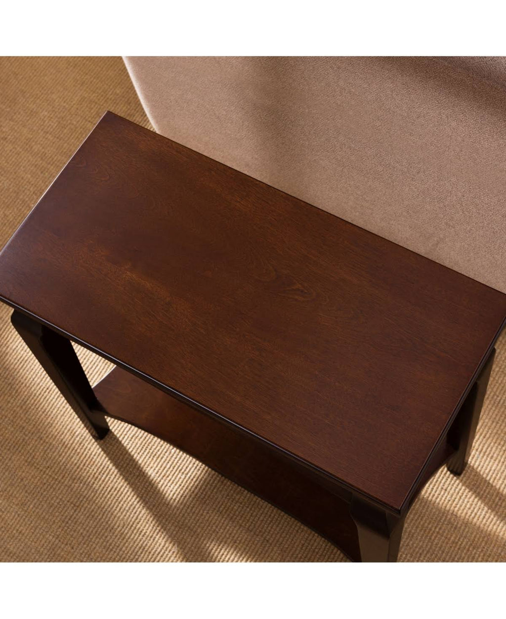 Leick Home Stratus Narrow Chairside Table, Heartwood Cherry
