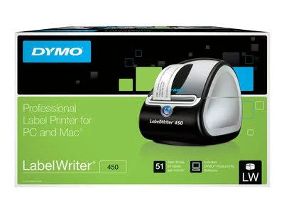 DYMO LabelWriter 450 Monochrome Direct Thermal Label Printer - Black