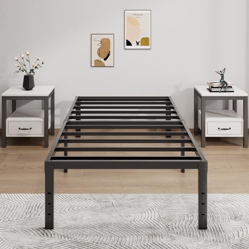 Metal Bed Frame Full Size - 14 Inch Heavy-Duty Full Platform Bed Frame No Box Spring Needed, Easy Assembly, Noise-Free, Sturdy Mattress Foundation, Underbed Storage Space