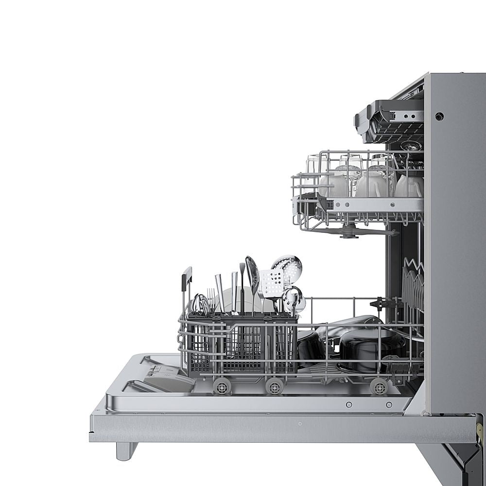 Bosch - 800 Series 18 Top Control Smart Built-In Dishwasher with 3rd Rack and 44 dBA - Silver