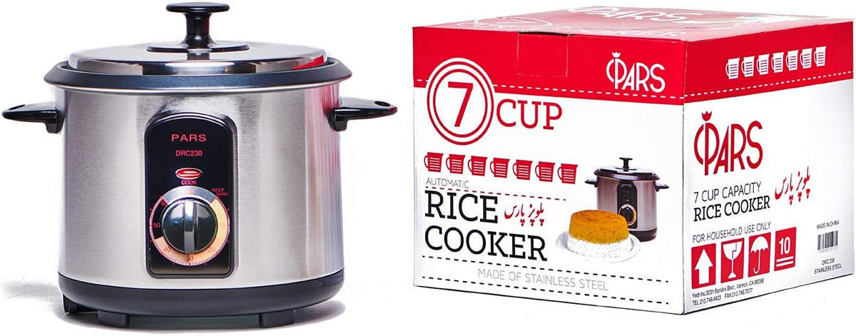 Pars Automatic Persian Rice Cooker - Tahdig Rice Maker Perfect Rice Crust, 10 Cup