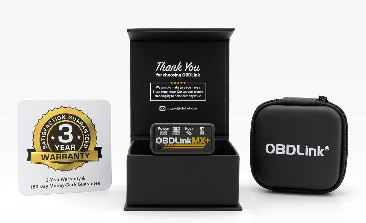 OBDLink MX+ OBD2 Bluetooth Scanner for iPhone, Android, and Windows