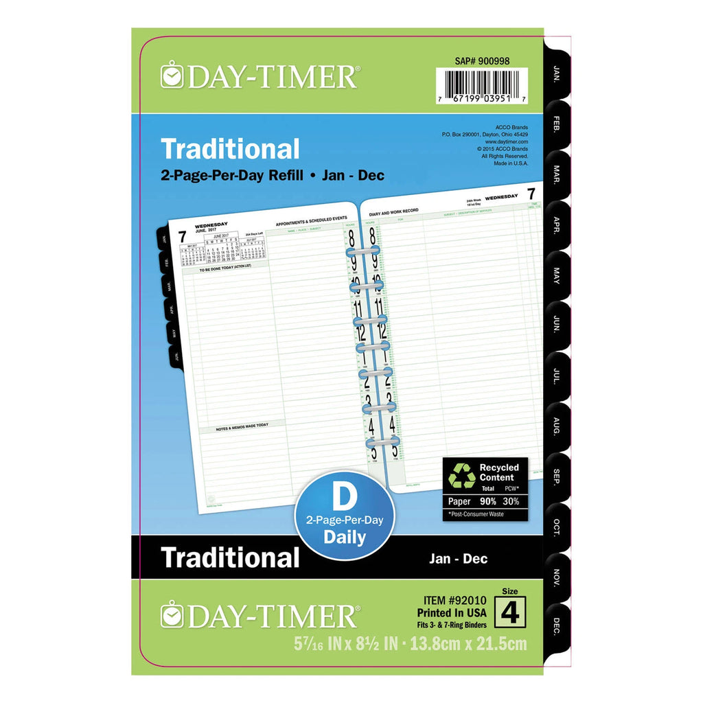 Day-Timer Two-Page-Per-Day Original Refill