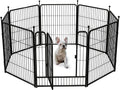 FXW Dog Pen Playpen, 8/32 Panels Pet Fence Playpen Gate Cage Kennel Indoor Outdoor Yard RV Camping for Puppies Small/Medium/Large Dogs, 32 Height
