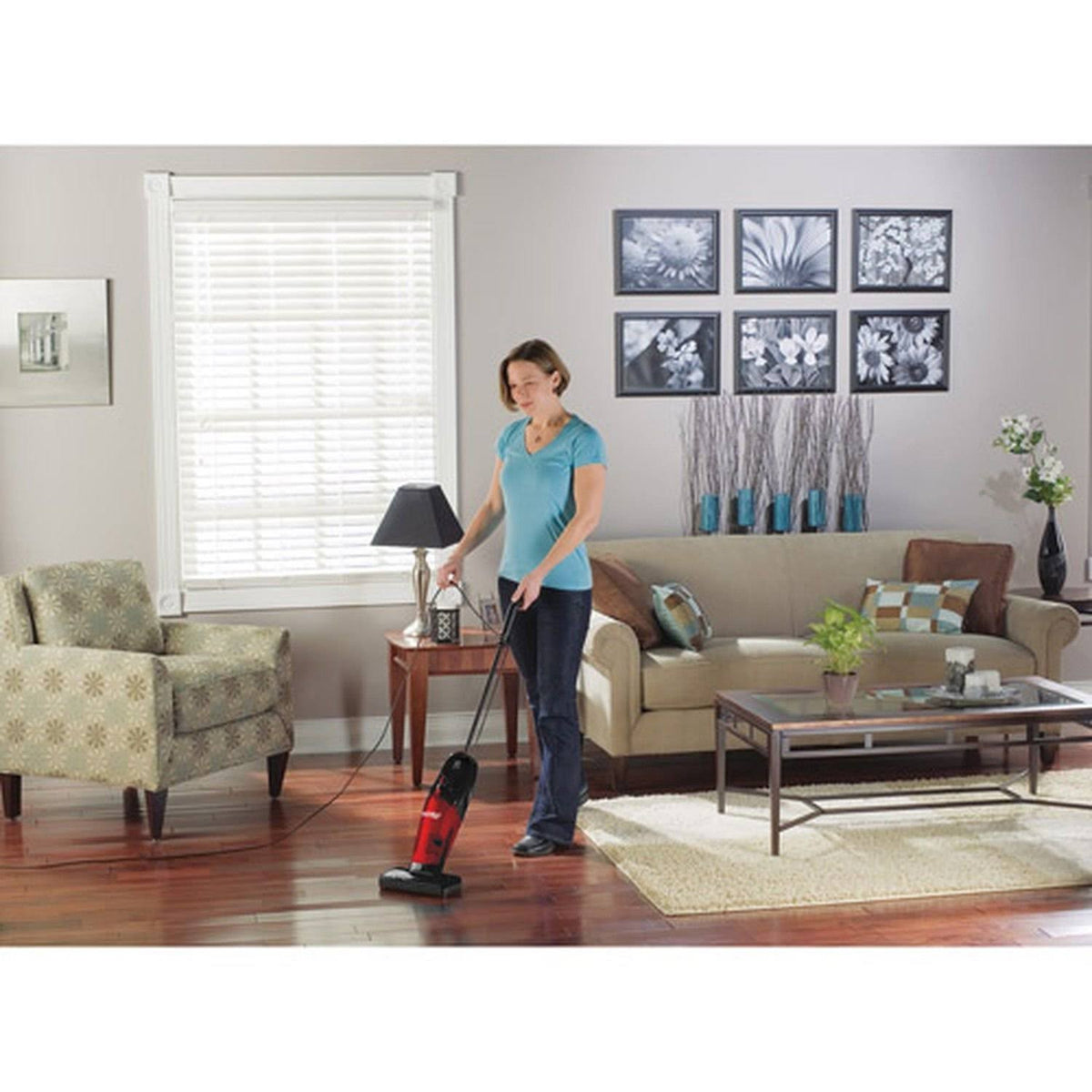 Eureka Quick Up 169H 2-in-1 Stick Vacuum - Bagless - Black/radiant Red