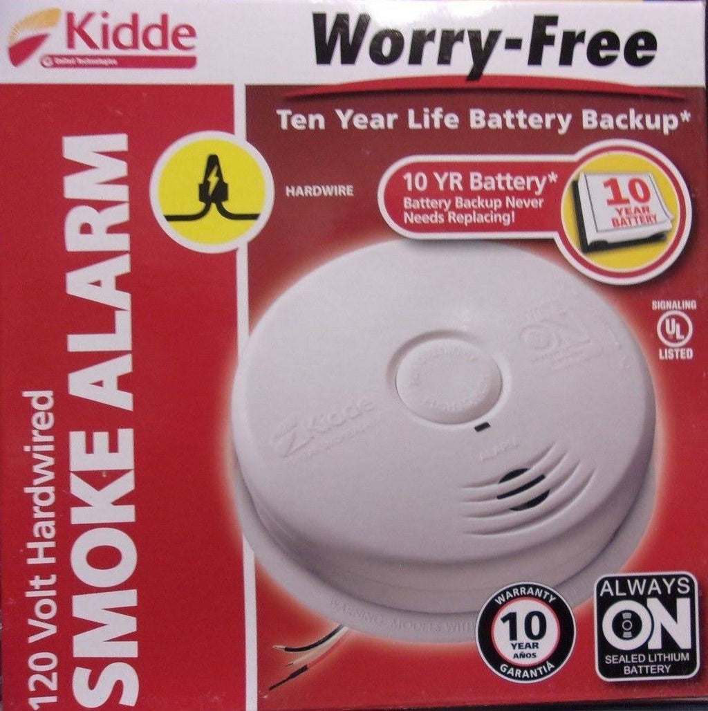Kidde - i12010S - Worry-Free Hardwired Interconnect Smoke Alarm - Sealed Lithium Battery Backup