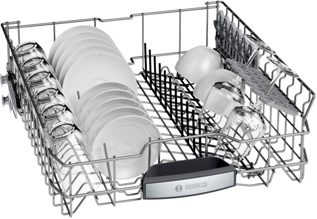 Bosch - 800 Series 24 Top Control Built-In Dishwasher with CrystalDry, Stainless Steel Tub, 3rd Rack, 42 dBa - Black stainless steel