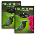 Survival Garden Seeds - Hummingbird Pollinator Mix Wildflower Seed for Planting - Packet with Instructions to Plant and Grow Flowering Plants in Your Home Vegetable Garden - Non-GMO Heirloom Varieties