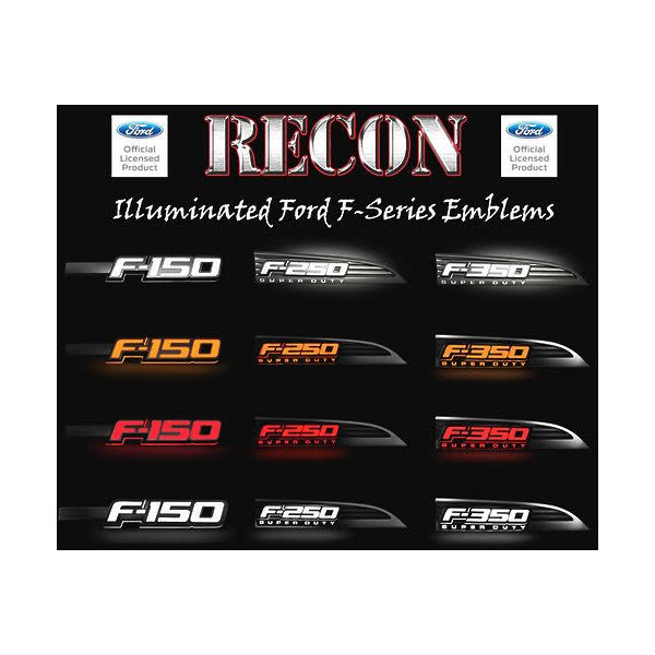 2011 Ford F350 Recon Illuminated F350 Badge Fender Emblems