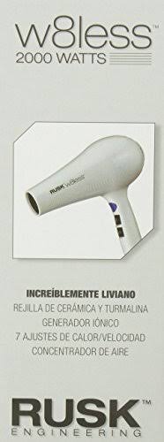Rusk W8less Hair Dryer 2000 Watts, Very Lightweight - New