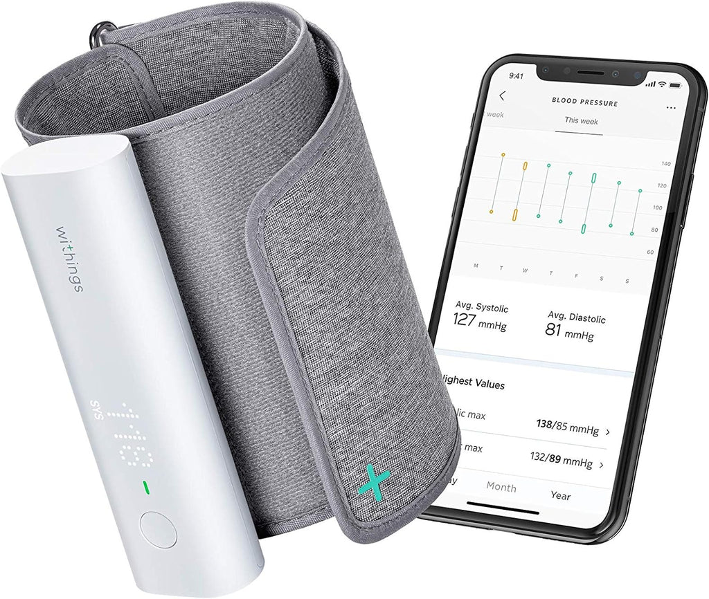 Withings BPM Connect, Wi-Fi Smart Blood Pressure Monitor: Medically Accurate, FSA/HSA Eligible, Connects Easily to app for iOS & Android, Grey