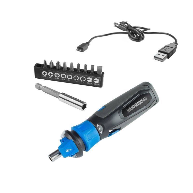 Hammerhead HCSD040-02 4V Lithium Rechargeable Screwdriver with Patented Circuit