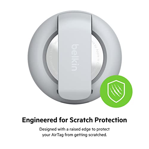 Belkin Apple AirTag Secure Holder with Key Ring - Durable, Scratch-Resistant Case with Open Face & Raised Edges - Protective AirTag Keychain Accessory for Keys