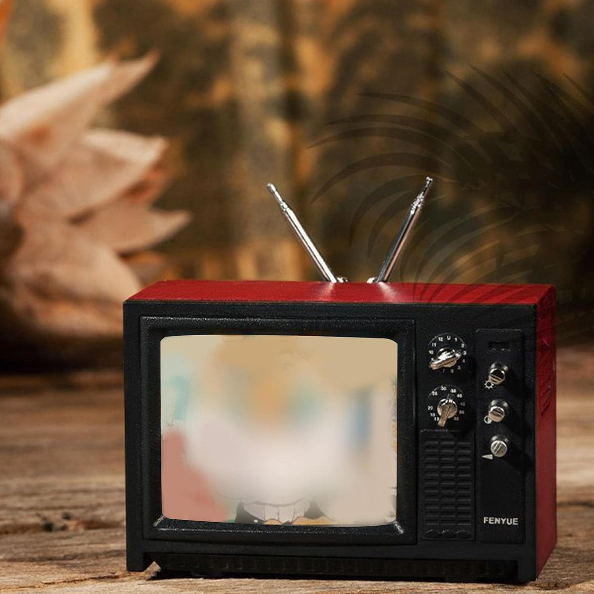 1:12 Doll House Vintage Old Style Miniature Television TV with Picture Doll House Room Decor Model Bedroom Toy Furniture Living Miniture Toy