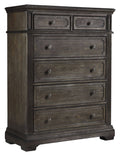Mikalene - Brown Metallic - Six Drawer Chest B737-46