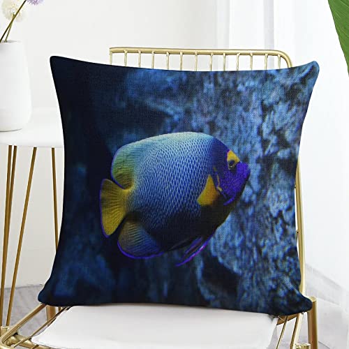Cushion Pillow Cover Ocean Sea Starfish Zippered Pillow Cover Underwater Sea World Fish Nautical Ocean Throw Pillow Covers 18x18 Pillows for Couch Sofa Patio Furniture Home Decor