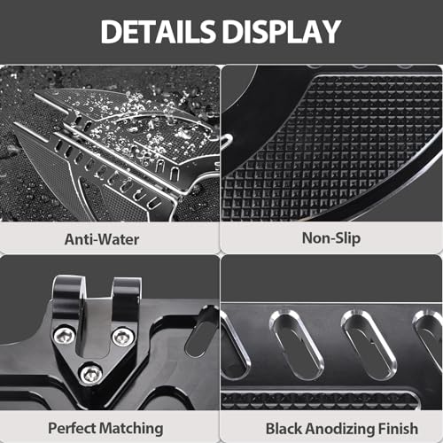 Passenger Floorboards CNC Edge Cut Male Mount Foot Pegs Rear Footrest Pedal for Harley Touring Street Road King Glide Dyna Sportster Softail Chrome and Black