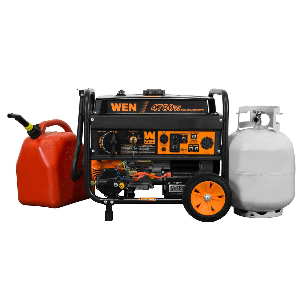 Wen DF475T 4750-Watt 120V/240V Dual Fuel Portable Generator with Wheel Kit and Electric Start - Carb Compliant
